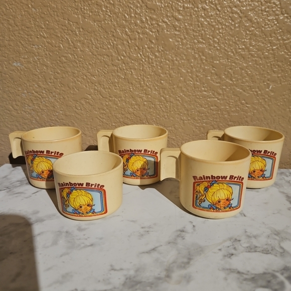 Vintage Rainbow Brite Childs Toy Teaset Bluebird Toys 1984 Cups And Saucers - Picture 6 of 10